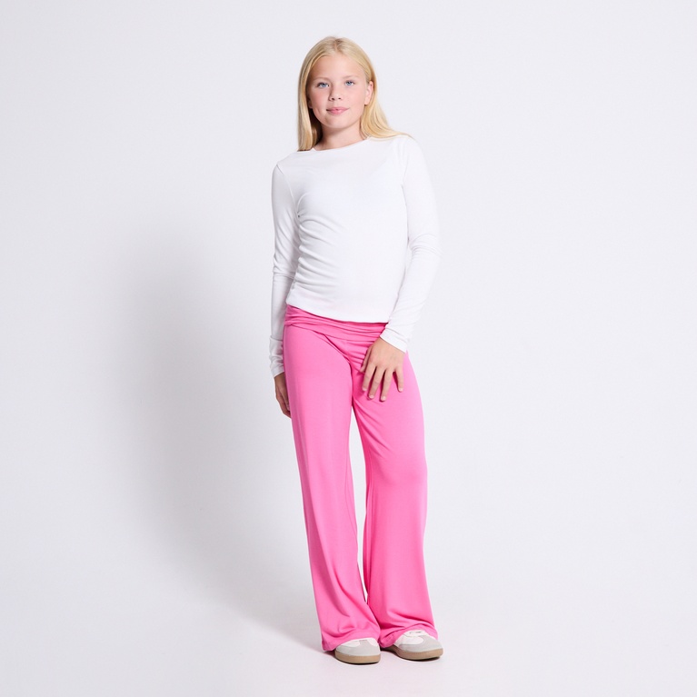 Foldable wide pants "Eleni star" Pink
